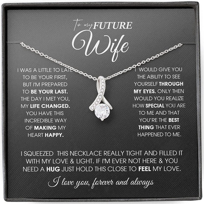 To My Future Wife Necklace Future Wife Gifts Alluring Beauty Necklace with Message Card and Gift Box Future Wife Gifts