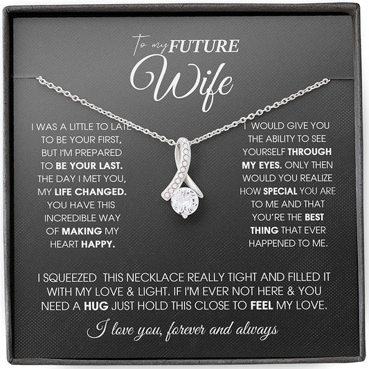 To My Future Wife Necklace Future Wife Gifts Alluring Beauty Necklace with Message Card and Gift Box Future Wife Gifts