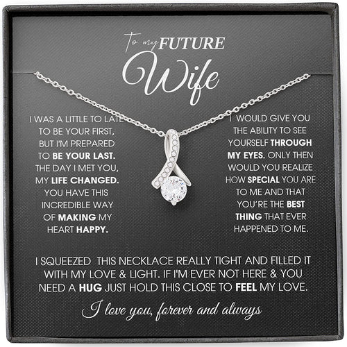 To My Future Wife Necklace Future Wife Gifts Alluring Beauty Necklace with Message Card and Gift Box Future Wife Gifts