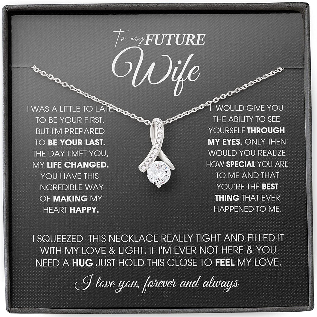 To My Future Wife Necklace Future Wife Gifts Alluring Beauty Necklace with Message Card and Gift Box Future Wife Gifts
