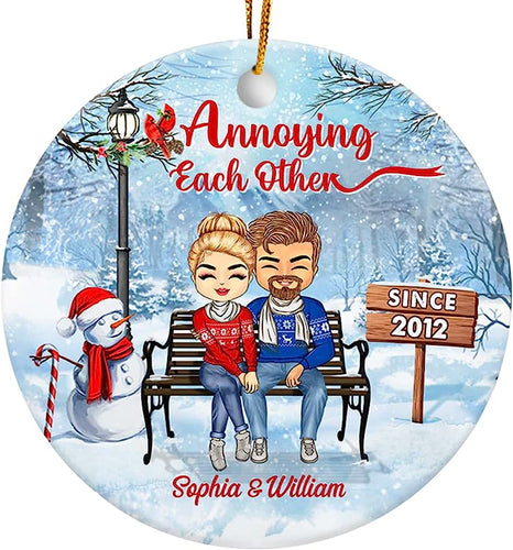 Personalized Annoying Each Other Since Ornament - Gifts For Him Her Couples - Custom Ornament Christmas Family Couple Wedding Xmas Tree Decoration Gifts For Anniversary