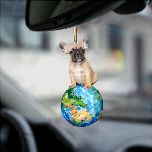 French Bulldog-Around My Dog-Two Sided Ornament