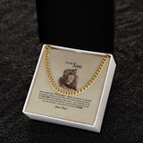 To My Son Necklace From Dad - Never forget that I Love you, Necklace for Son, Cuban Link Chain Necklace