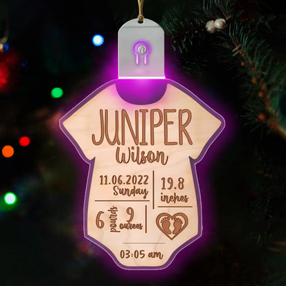 Personalized Baby Birth Stat Christmas Ornaments HB