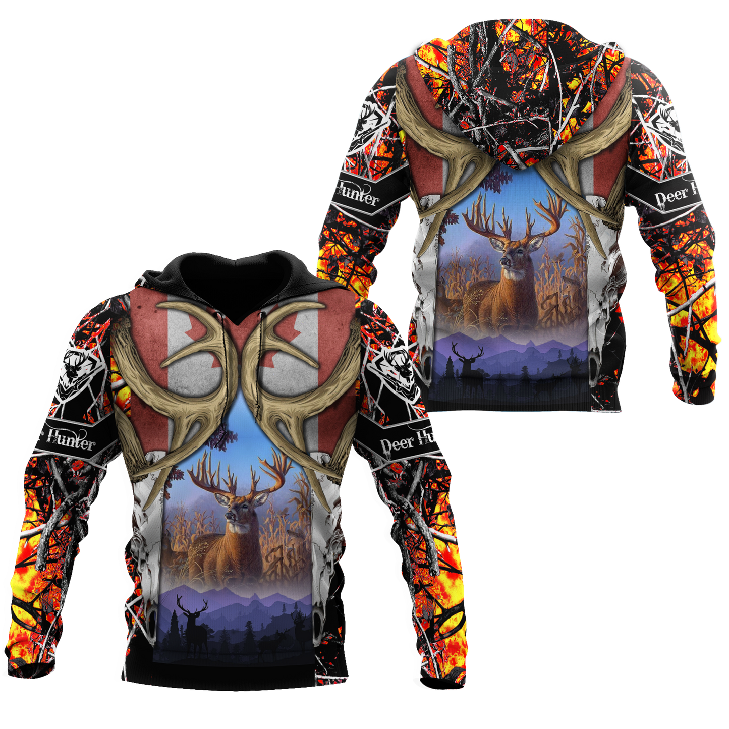 Hunting Gifts Deer Hunting Gifts Deer Hunting Canada US Unisex Size Hoodie