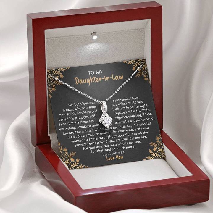 To My Daughter-In-Law Necklace - For You Love The Man Who Is My Son - Alluring Necklace