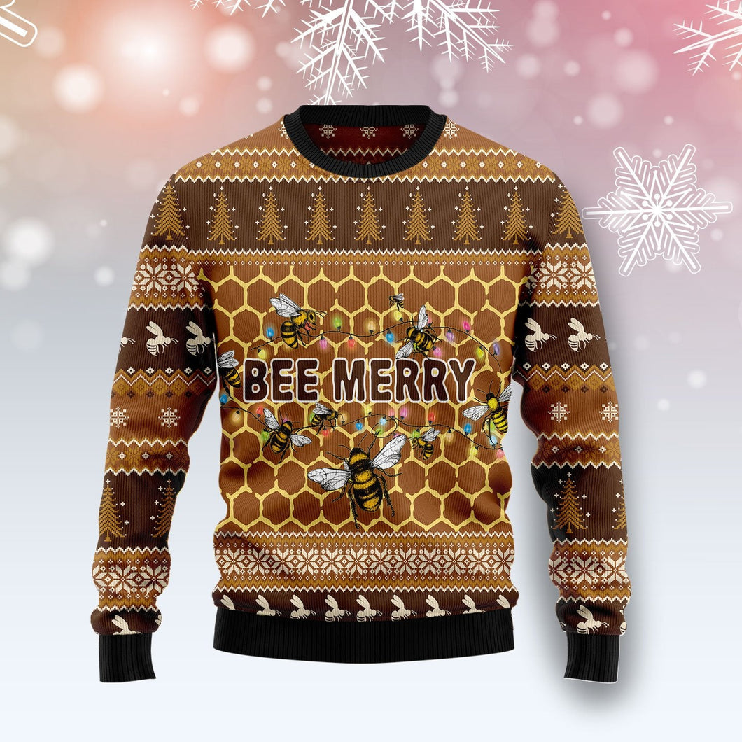 Bee Merry Ugly Christmas Sweater 