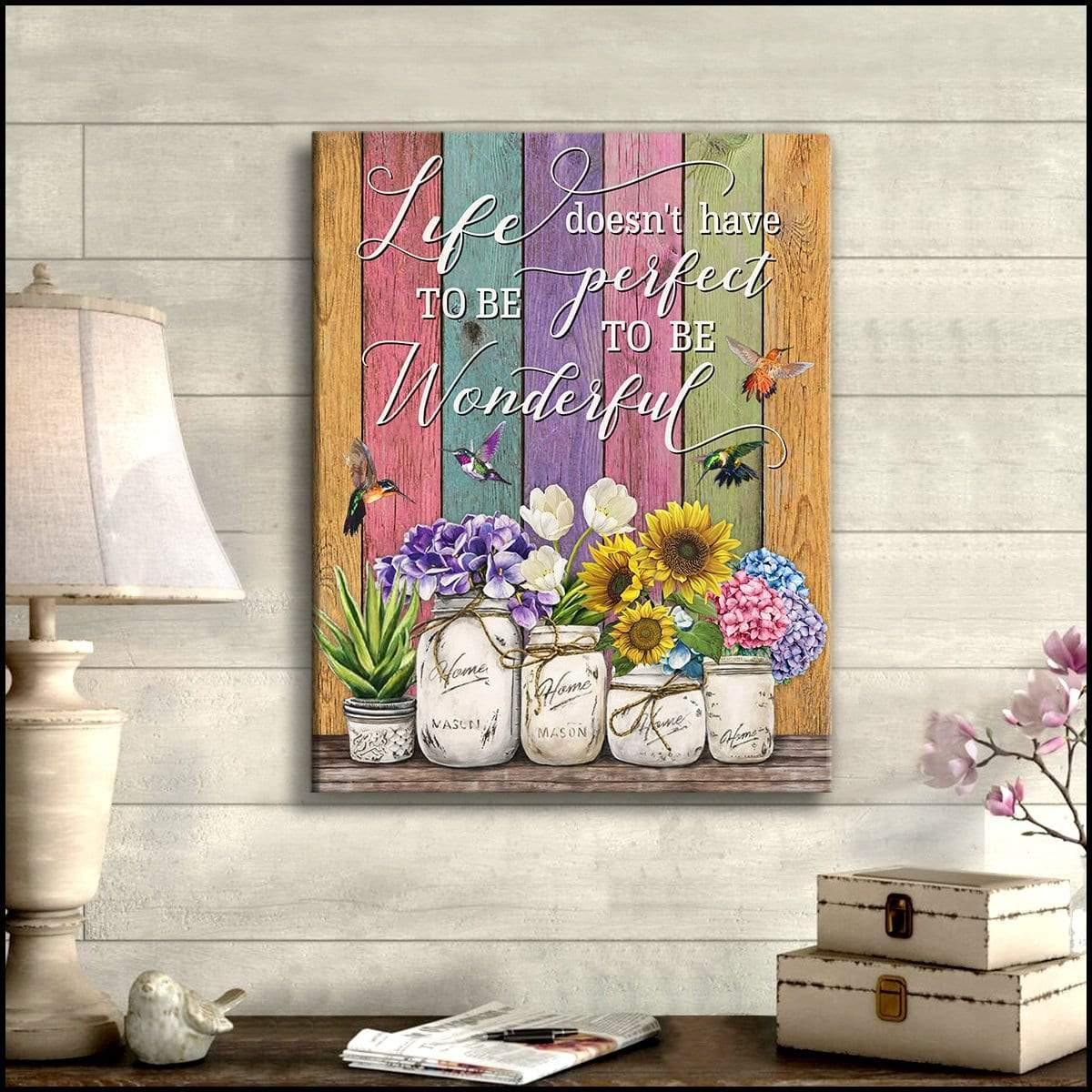 Wonderful Hummingbird Wall Art Canvas