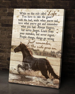 Horse The Ride Goes On Canvas And Poster, Wall Decor Visual Art