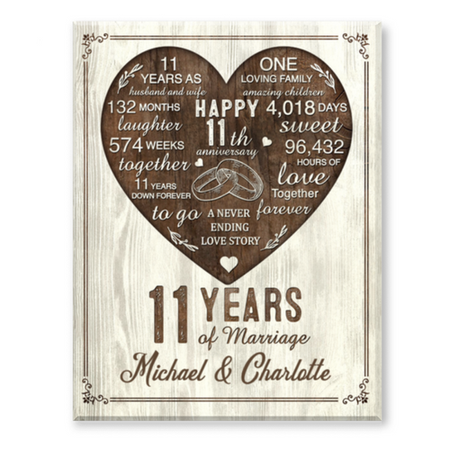 11th Year Anniversary Gift, 11th Wedding Anniversary Gift For Husband, 11 Year Anniversary Gift For Wife