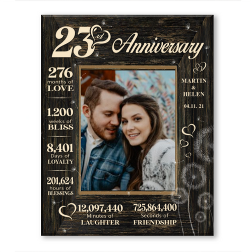 23 Year Wedding Anniversary Gift, 23rd Anniversary Gift For Wife, 23 Year Anniversary Gift For Husband