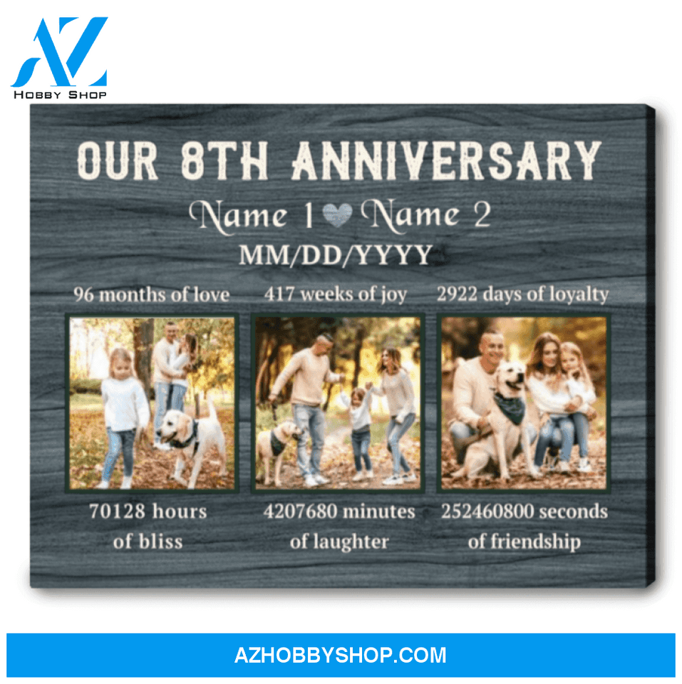 8th Wedding Anniversary Gifts For Husband For Wife Custom Anniversary Gifts Ohcanvas