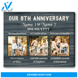 8th Wedding Anniversary Gifts For Husband For Wife Custom Anniversary Gifts Ohcanvas