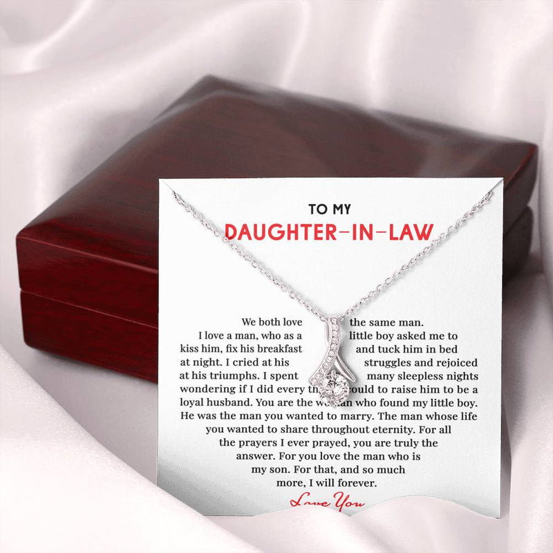 Daughter-In-Law Necklace, To My Daughter-In-Law Necklace - For You Love The Man Who Is My Son, Necklace for Daughter-In-Law, Alluring Beaty Necklace - TGV