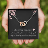 Mother and Daughter Necklace - Mother and Daughter Are Never Truly Apart, Gift for Mother and Daughter Interlocking Hearts Necklace - XL051Y - TGV