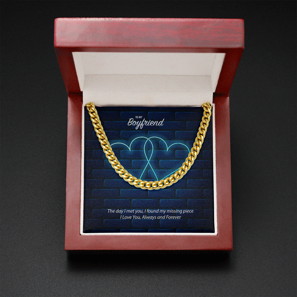 To My Boyfriend Cuban Link Chain Necklace