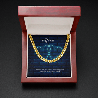 To My Boyfriend Cuban Link Chain Necklace