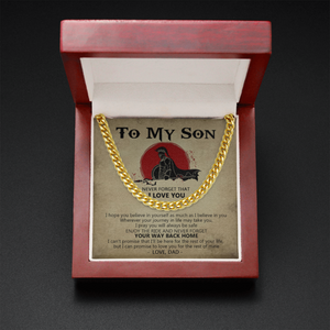To My Son - I Can Promise To Love You For The Rest Of Mine - Cuban Link Chain Necklace - TGV