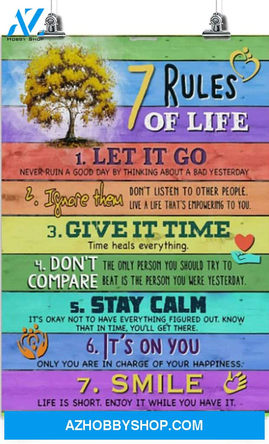 9 Rules of Life Vertical Poster-Home Decoration Poster