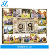 9 Year Wedding Anniversary Gift Personalized Love Canvas