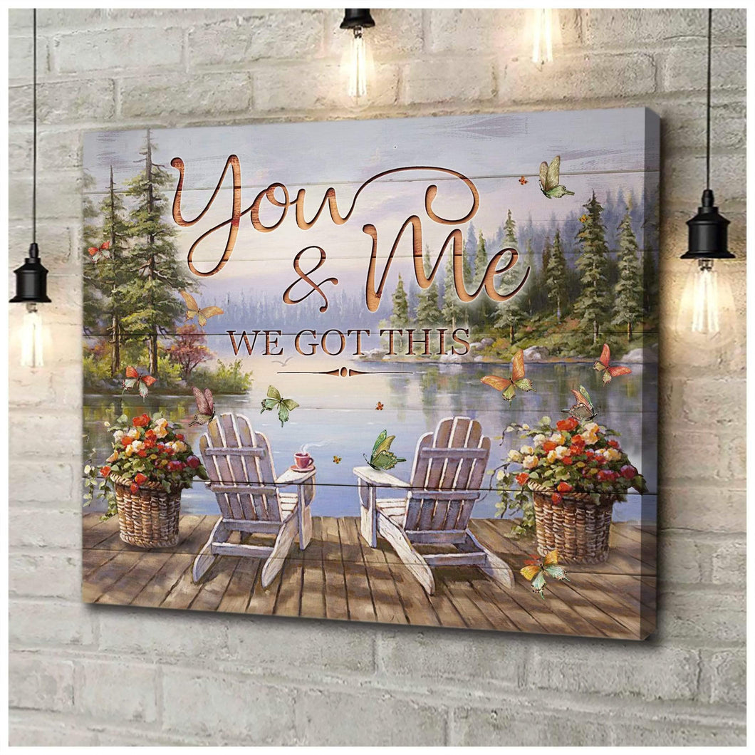 You And Me Butterfly Wall Art Canvas