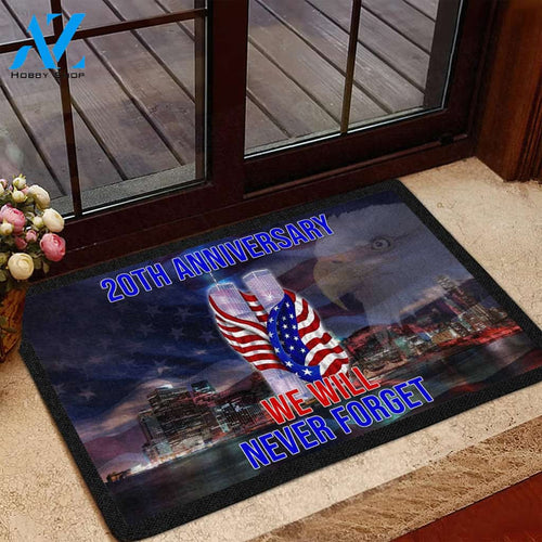 9/11 Memorial All 20th Anniversary We Will Never Forget Doormat