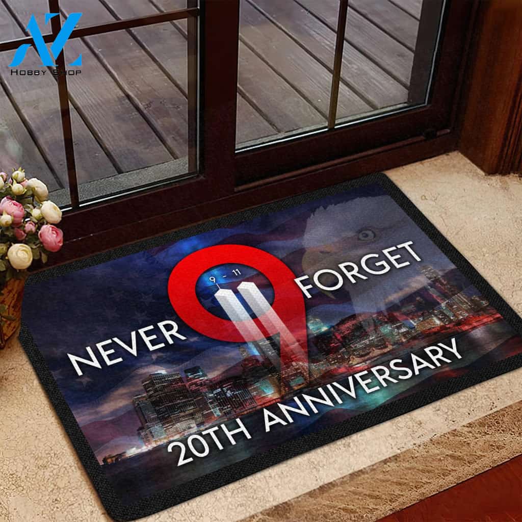 9/11 Memorial Never Forget 9/11 20th Anniversary Doormat