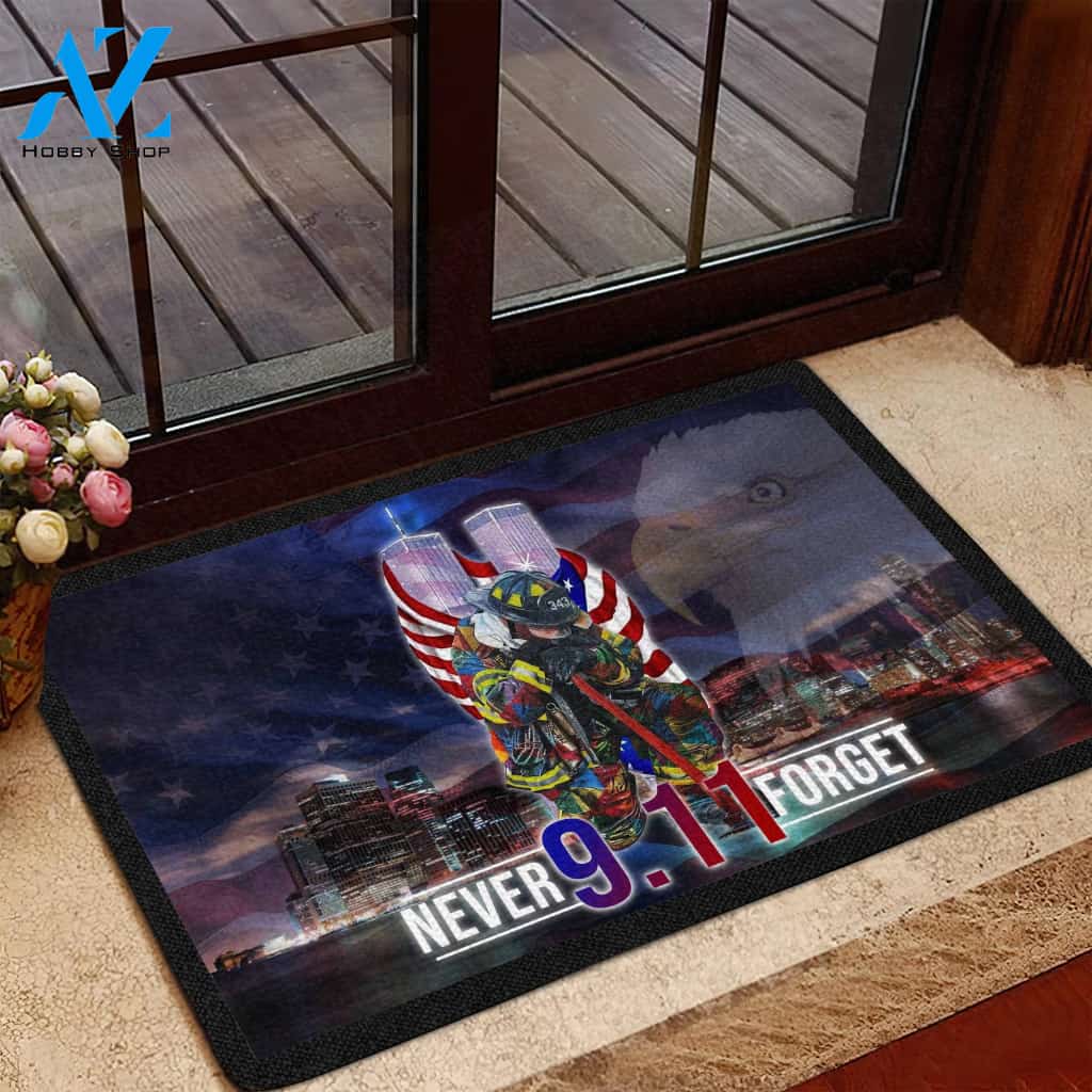 9/11 Memorial Never Forget Doormat