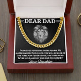 Handmade Necklace Message Card Jewelry Message Necklace Personalized Gifts Dear Dad Cuban Link Chain Necklace Merry