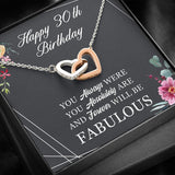 30th Birthday Necklace Daughter Necklace Wife Necklace Gift for Daughter - Interlocking Hearts Necklace Personalized