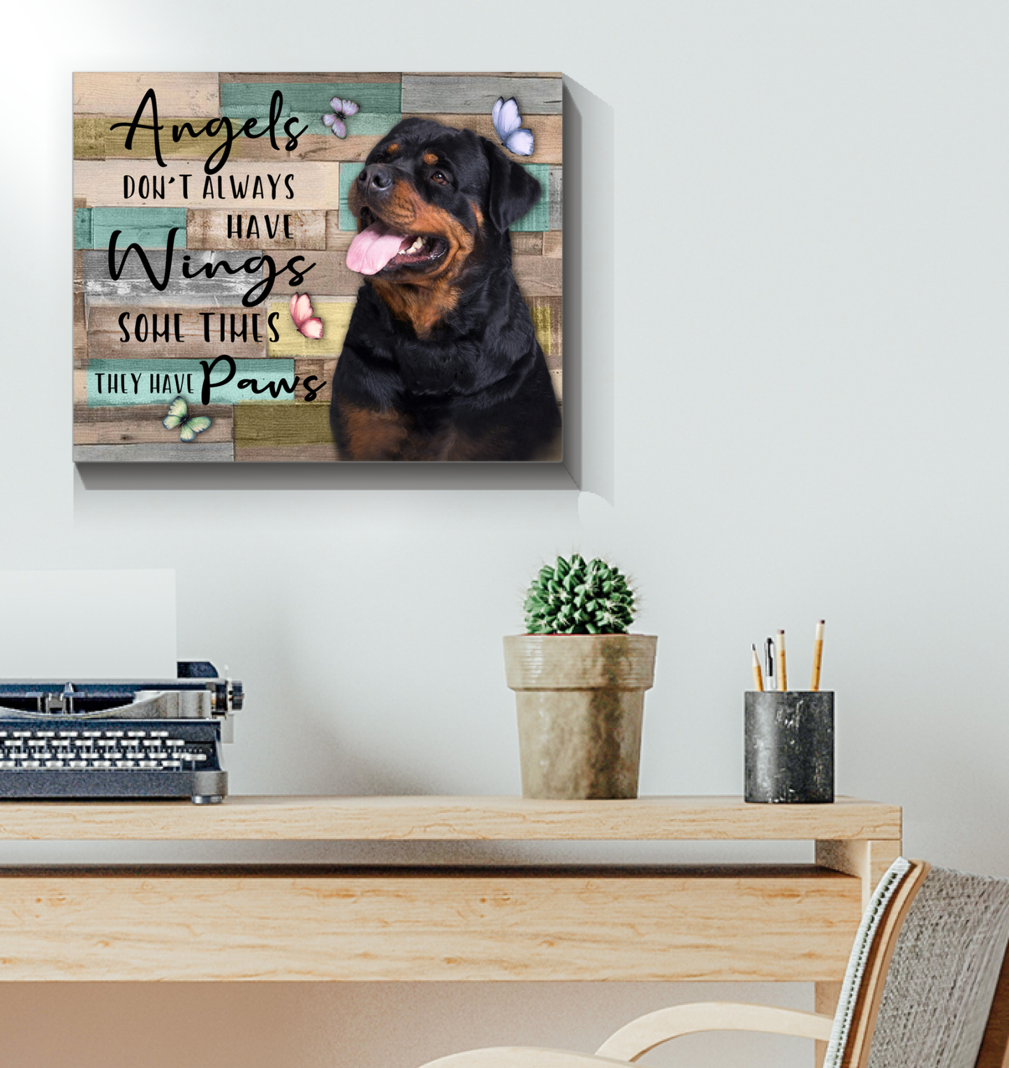 They Have Paws Rottweiler Wall Art Canvas