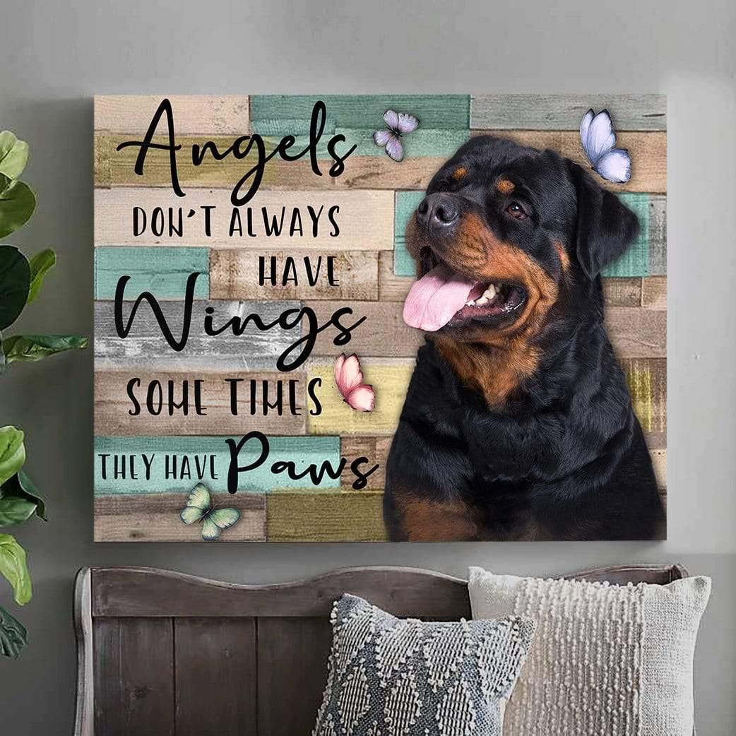 They Have Paws Rottweiler Wall Art Canvas