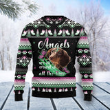 Dachshund Angel Dog Ugly Christmas Sweater 