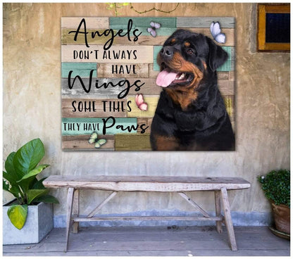 They Have Paws Rottweiler Wall Art Canvas