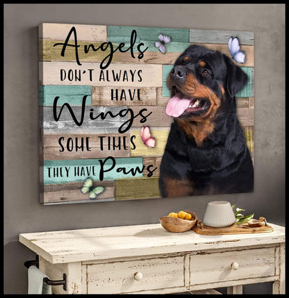 They Have Paws Rottweiler Wall Art Canvas