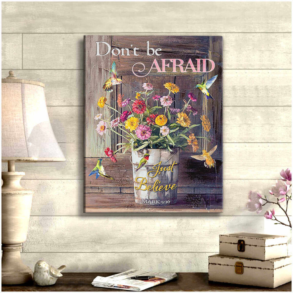 Just Believe Hummingbird Wall Art Decor