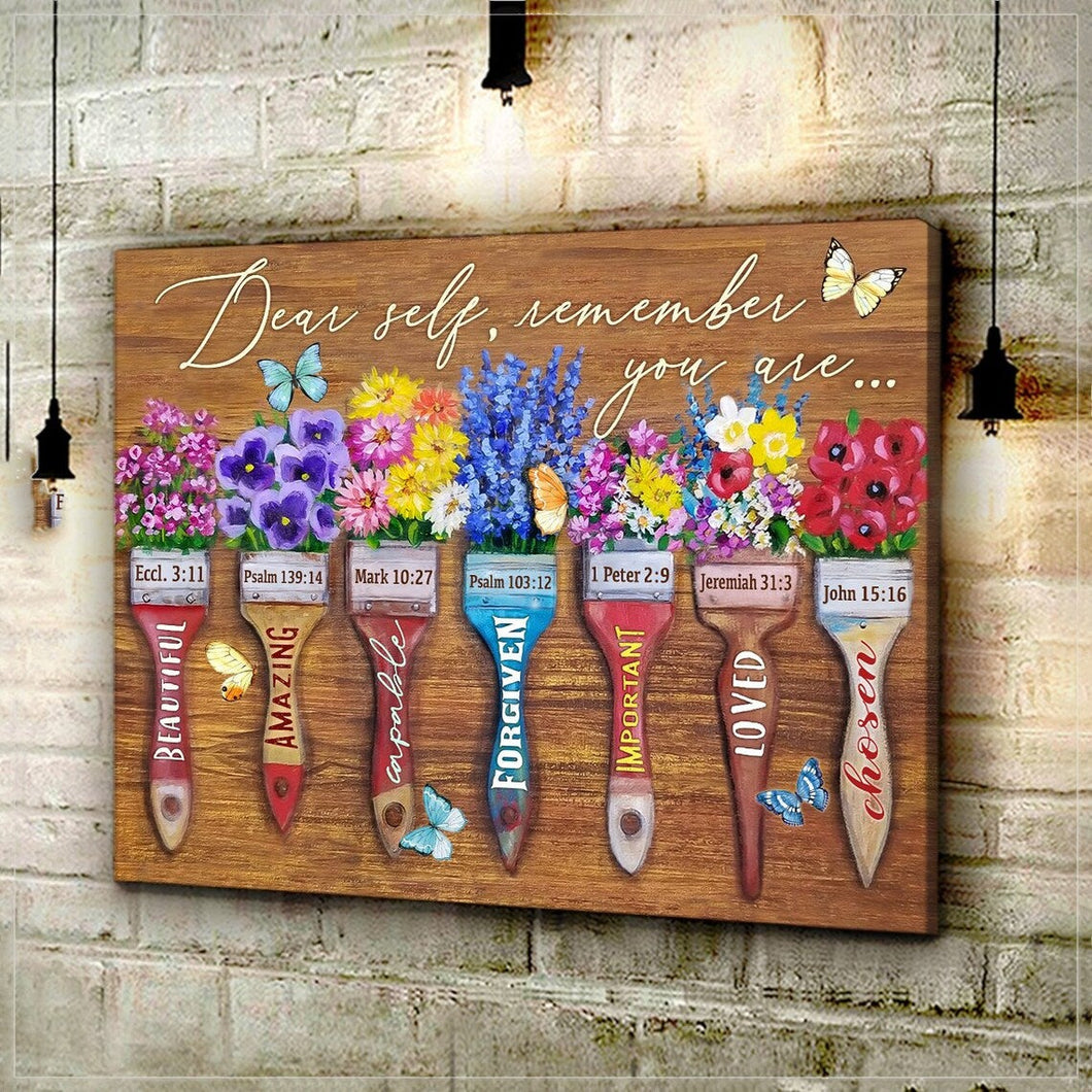 Butterfly Dear Self Remember You Are - Matte Canvas