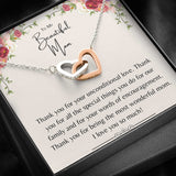 To My Beautiful Mom Necklace From Daughter, Son - I Love You So Much Gift for Birthday, Necklace for Mom, Interlocking Hearts Necklace