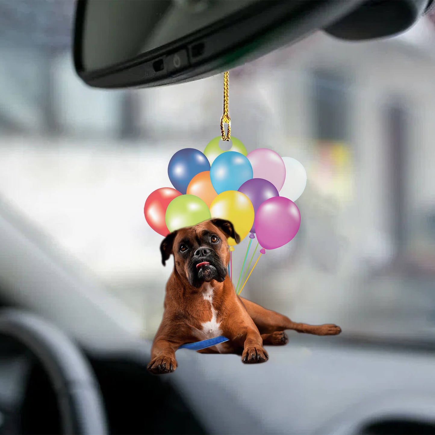 Boxer Fly With Bubbles Dog Hanging Ornament Dog Ornament Godmerch
