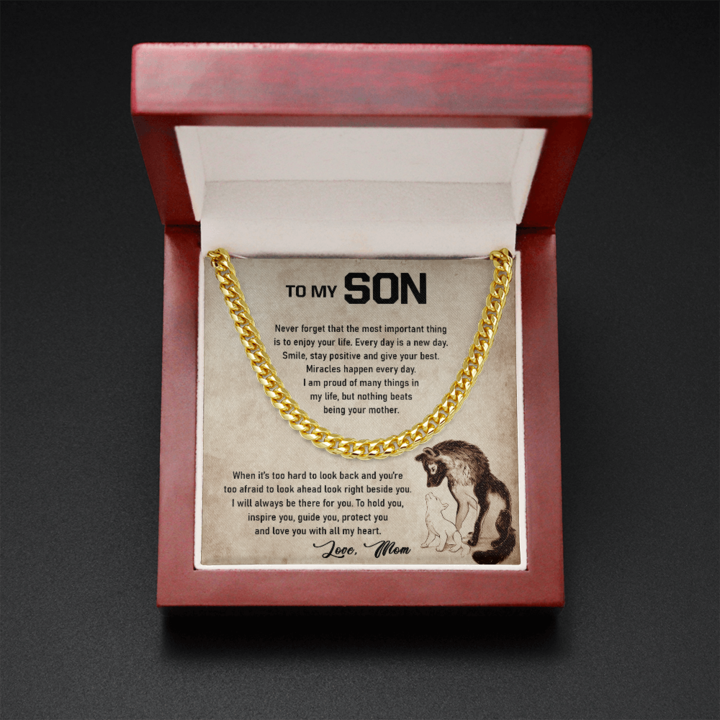 To My Son - I Will Always Be There For You - Cuban Link Chain Necklace