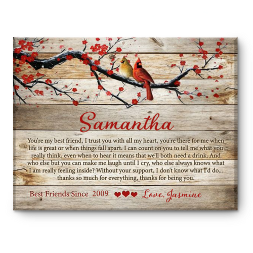 Best Friends Gift, Christmas Gift For BFF, Best Friends Wall Art, Personalized Friend Gift