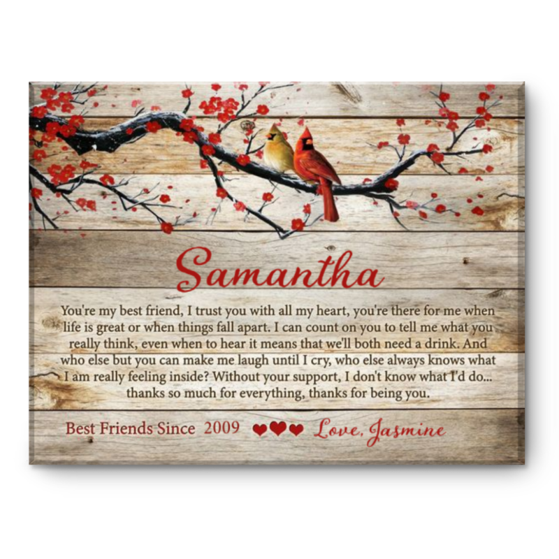 Best Friends Gift, Christmas Gift For BFF, Best Friends Wall Art, Personalized Friend Gift