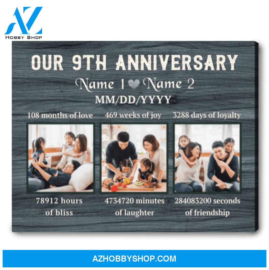 9th Wedding Anniversary Gifts For Husband For Wife Custom Anniversary Gifts Ohcanvas