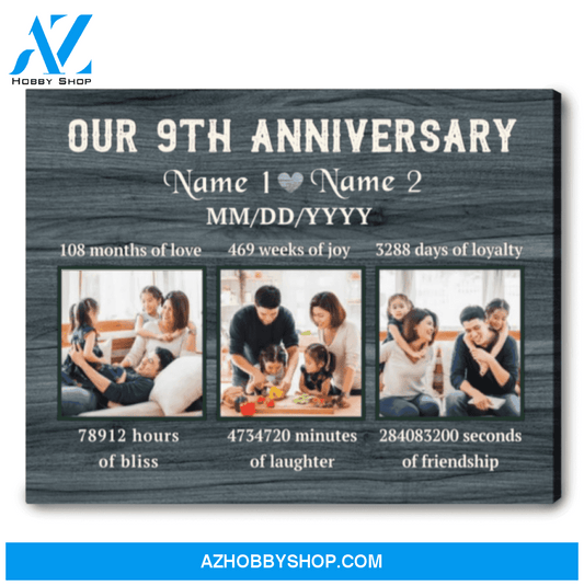 9th Wedding Anniversary Gifts For Husband For Wife Custom Anniversary Gifts Ohcanvas