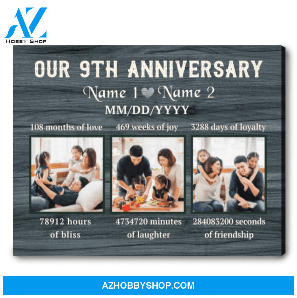9th Wedding Anniversary Gifts For Husband For Wife Custom Anniversary Gifts Ohcanvas