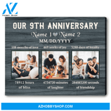 9th Wedding Anniversary Gifts For Husband For Wife Custom Anniversary Gifts Ohcanvas
