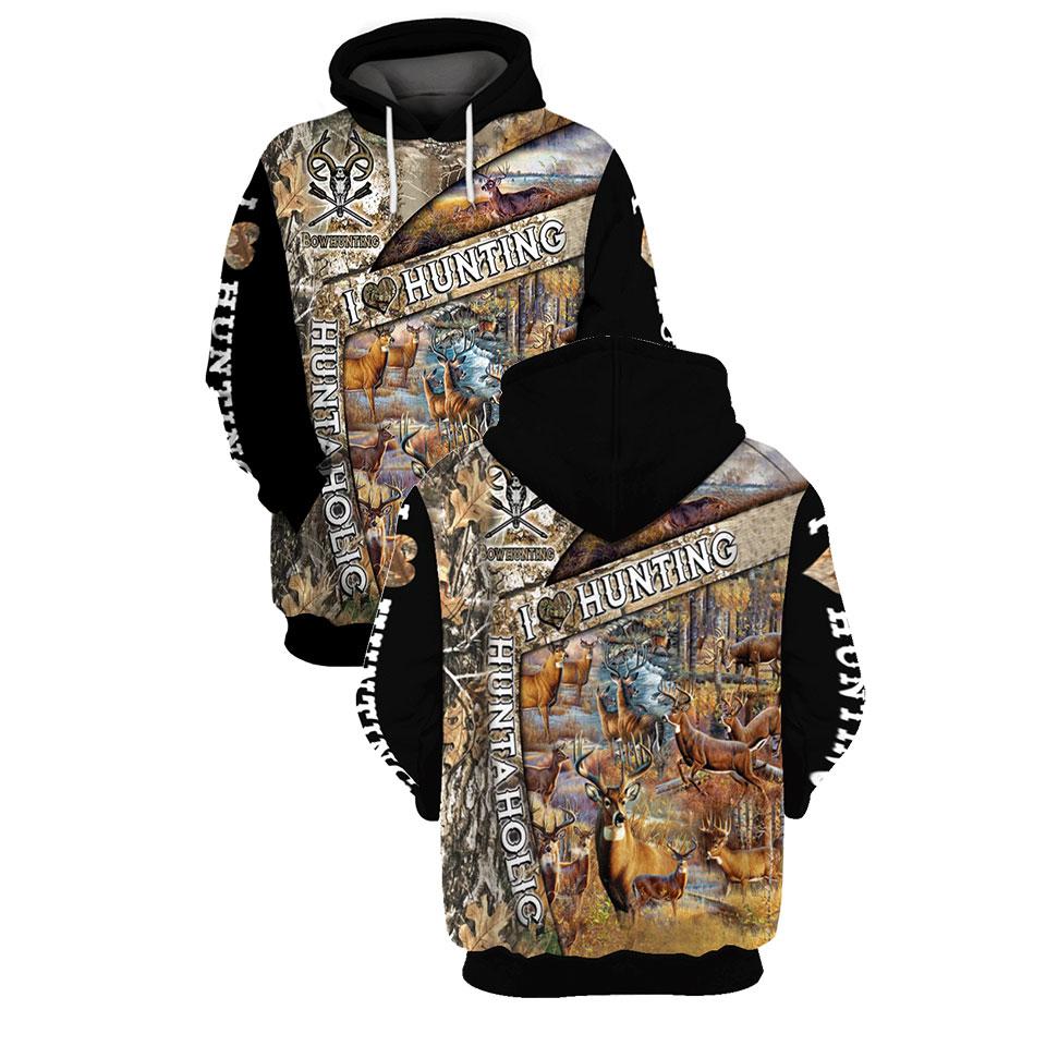 Hunting Gifts Deer Hunting Camo US Unisex Size Hoodie