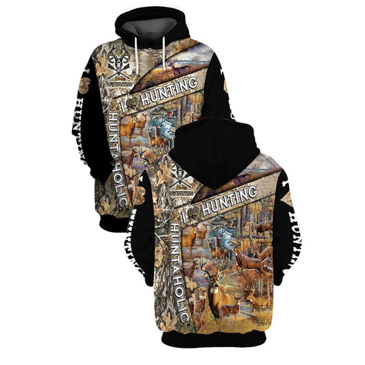 Hunting Gifts Deer Hunting Camo US Unisex Size Hoodie