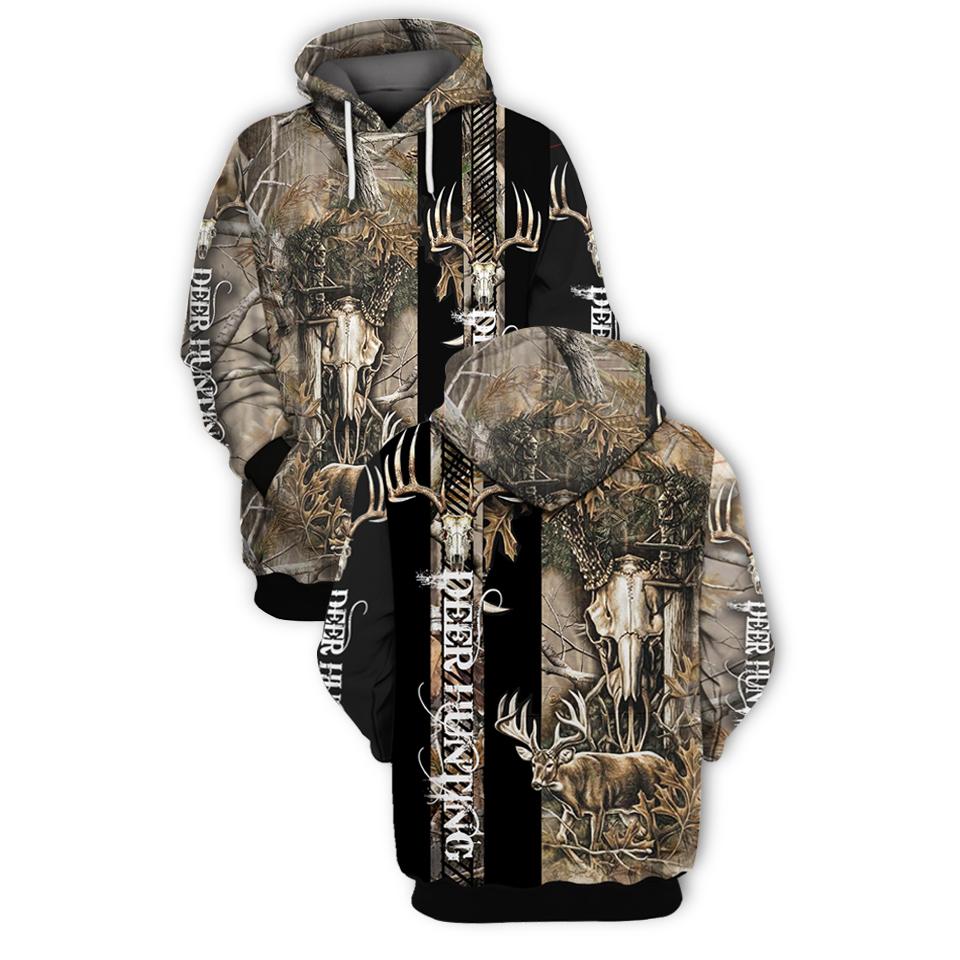 Hunting Gifts Deer Hunting US Unisex Size Hoodie