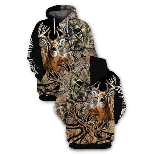 Hunting Gifts Love Deer Hunting US Unisex Size Hoodie